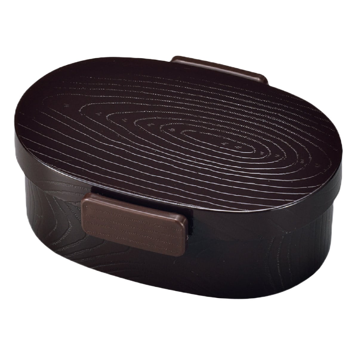 木目小判弁当 小 タイト式 1段 480ml （ 弁当箱 お弁当箱 ランチボックス 一段 レンジ対応 食洗機対応 日本製 レンジOK 食洗機OK お弁当 弁当 小判型 仕切り付き 大人 ） 【うるみ】