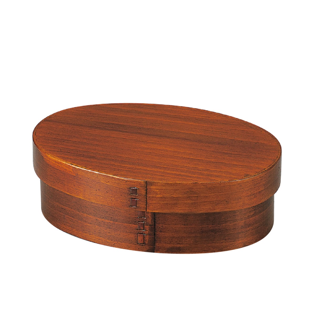 お弁当箱 小判一段弁当 木製 1段 600ml （ 弁当箱 ランチボックス 一段 小判型 大人 お弁当 弁当 ランチバンド付き 仕切り付き 天然木 和風 ）