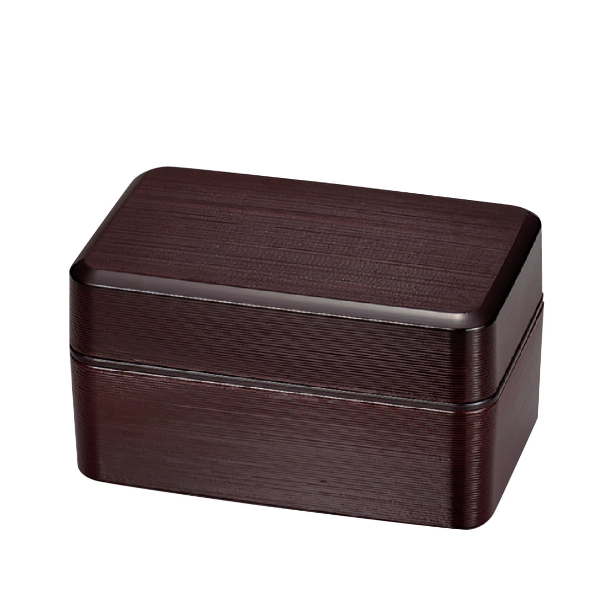 お弁当箱 大和千筋弁当 溜 2段 750ml （ 弁当箱 ランチボックス レンジ対応 食洗機対応 二段 大人 レンジOK 食洗機OK お弁当 弁当 ランチバンド付き 和風 ）