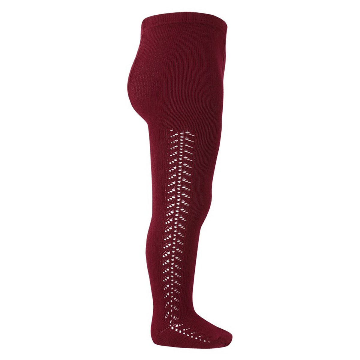 タイツ condor 子供 98～130cm サイド オープンワークタイツ カラー2 （ コンドル キッズタイツ 子供用タイツ 子供用 キッズ Warm cotton tights with side openwork 98 100 110 120 130 cm ） 【ブルゴーニュ 8】