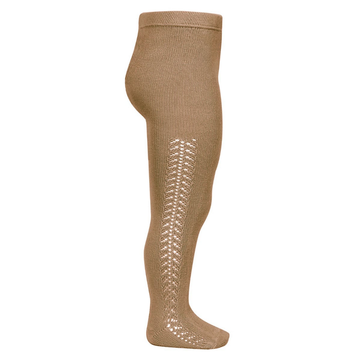 タイツ condor 子供 98～130cm サイド オープンワークタイツ カラー2 （ コンドル キッズタイツ 子供用タイツ 子供用 キッズ Warm cotton tights with side openwork 98 100 110 120 130 cm ） 【キャメル 8】