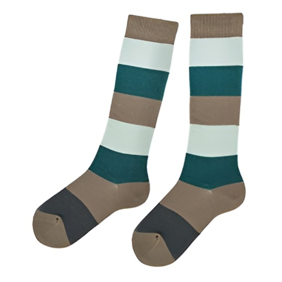 靴下 condor 子供 3歳～10歳 カラー ワイドストライプ ニーソックス （ コンドル 子ども用靴下 キッズ ソックス くつ下 くつした Knee socks with coloured wide stripes ニーハイソックス ハイソックス ボーダー 柄 ） 【ヴィソン 8】