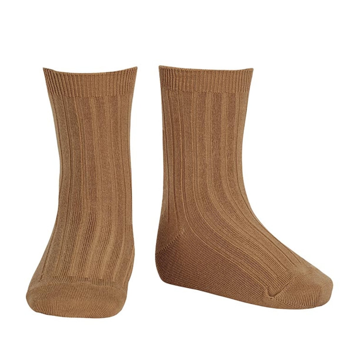 靴下 condor 14.5cm～24.5cm ベーシックリブ ショートソックス カラー3 （ 子ども用靴下 子供 キッズ ジュニア ソックス くつ下 くつした リブソックス リブ 丈夫 スペイン製 おしゃれ 14.5 15 15.5 16 16.5 17 cm ） 【タバコ 4】