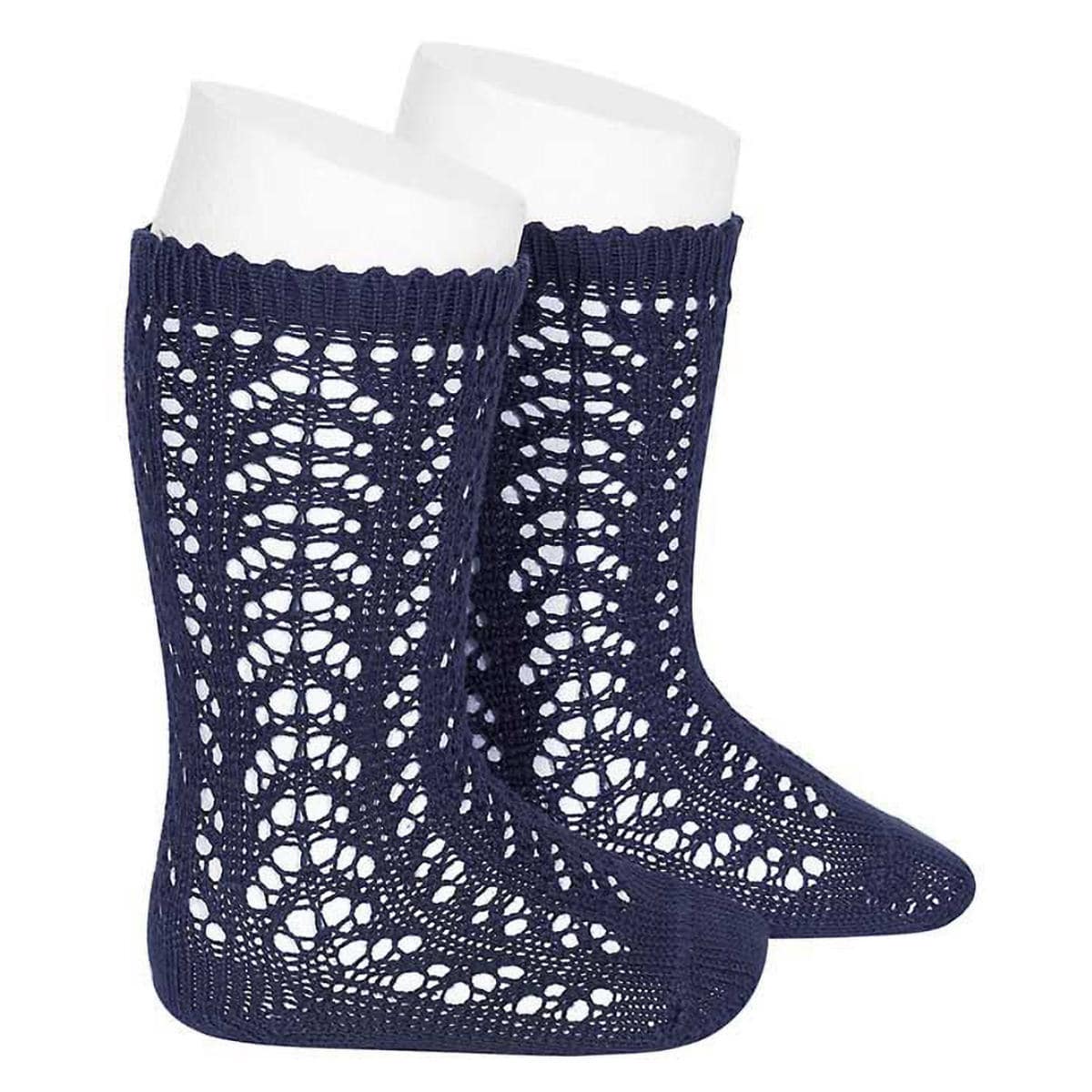 靴下 condor 子供 4歳～11歳 パール オープンワーク ニーソックス カラー1 （ コンドル 子ども用靴下 キッズ ソックス くつ下 くつした Perle openwork knee socks ニーハイソックス ハイソックス 丈夫 キッズ用 ジュニア用 ） 【マリーノ 6】