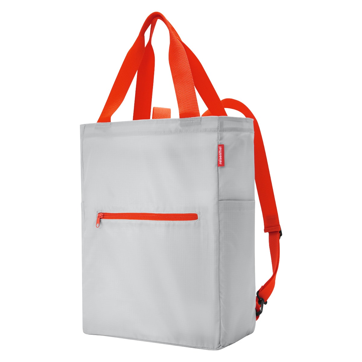 ショッピングバッグ reisenthel MINI MAXI 2 IN 1 （ ライゼンタール リュックサック トートバッグ 折りたたみ 軽量 エコバッグ 買物 旅行 バックパック マイバッグ お買い物バッグ リュック コンパクト 持ち運び ファスナー ） 【ライトグレー】