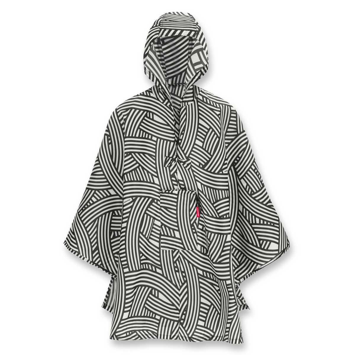 カッパ reisenthel ポンチョ 雨具 MINIMAXI PONCHO ゼブラ （ ライゼンタール 折り畳み 雨がっぱ 雨合羽 レインコート コンパクト レインウェア かっぱ レインポンチョ コート 撥水加工 総柄 おしゃれ ）