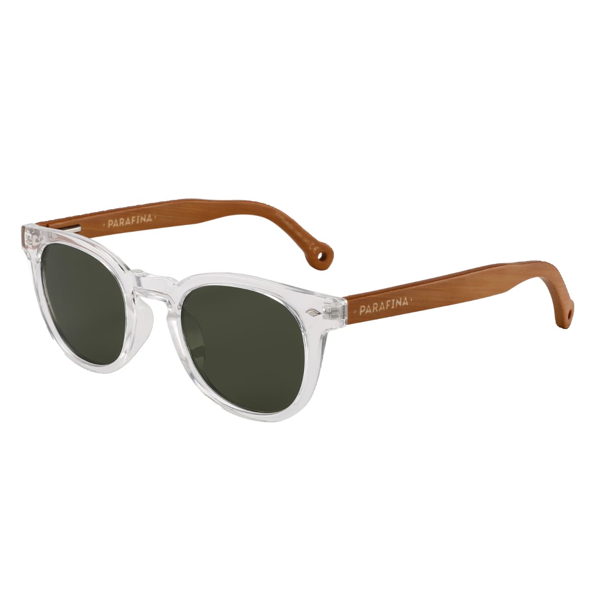 サングラス PARAFINA CALA おしゃれ レディース メンズ （ カラーレンズ メガネ 軽量 フレーム 眼鏡 めがね ファッショングラス UVカット 男女兼用 紫外線カット 度なし 伊達メガネ ポリカーボネート リサイクルHDPE 竹 ） 【CRISTAL】