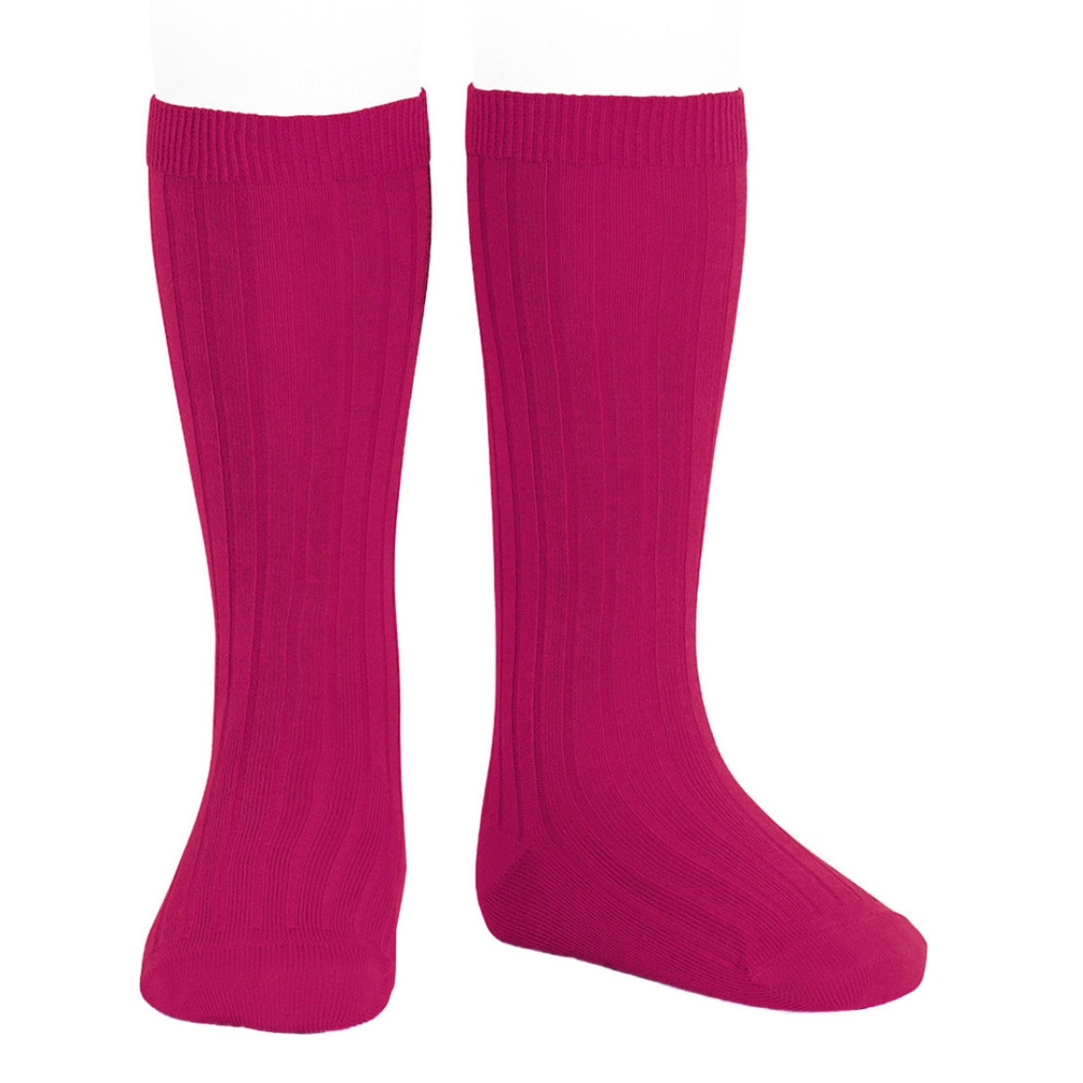 靴下 condor コンドル 14.5～24.5cm ベーシック リブ ニーハイソックス カラー2 （ ソックス 子供 子ども用靴下 くつ下 くつした キッズ ジュニア リブソックス ハイソックス 丈夫 スペイン製 手触り 肌触り 滑らか ギフト おしゃれ ） 【ブーゲンビリア 10】