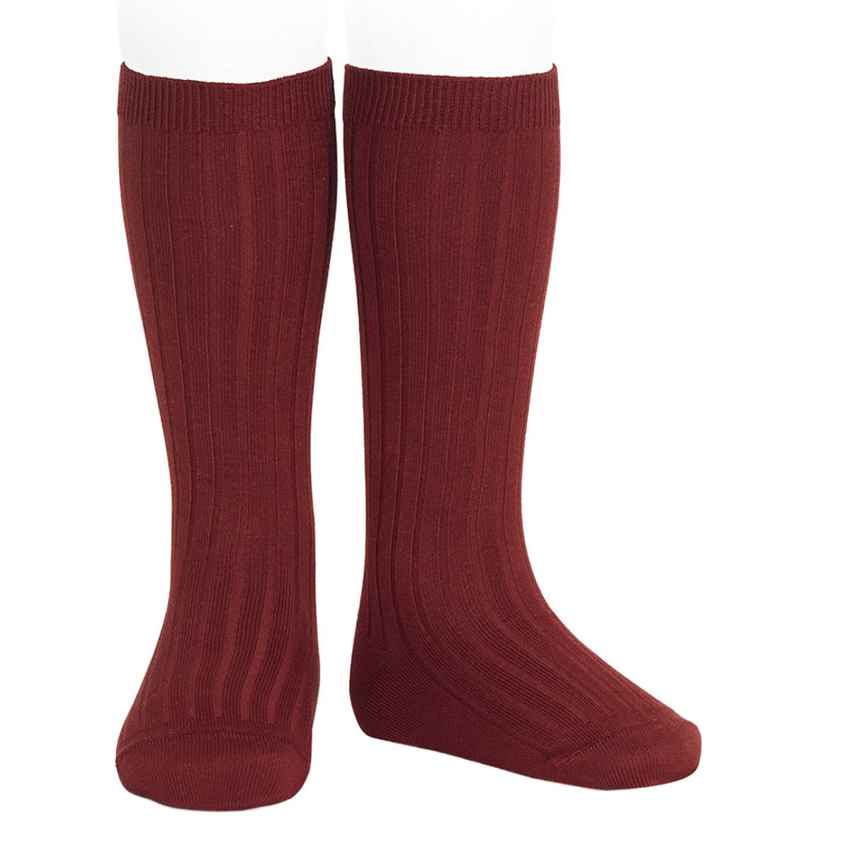 靴下 condor コンドル 14.5～24.5cm ベーシック リブ ニーハイソックス カラー2 （ ソックス 子供 子ども用靴下 くつ下 くつした キッズ ジュニア リブソックス ハイソックス 丈夫 スペイン製 手触り 肌触り 滑らか ギフト おしゃれ ） 【ブルゴーニュ 6】