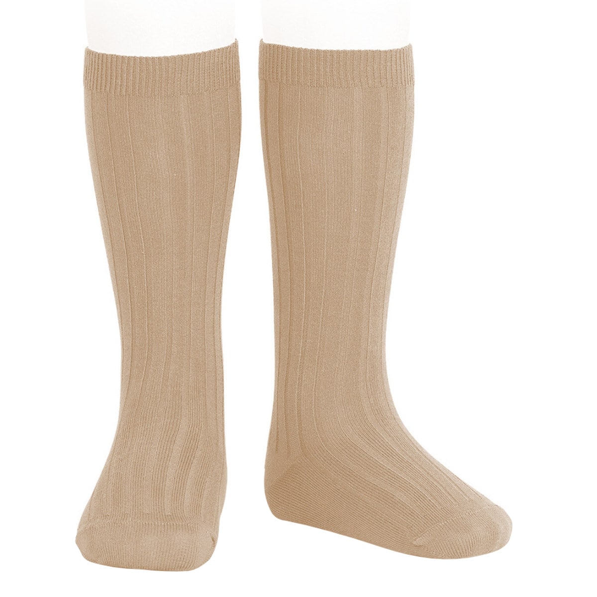 靴下 condor コンドル 14.5～24.5cm ベーシック リブ ニーハイソックス カラー2 （ ソックス 子供 子ども用靴下 くつ下 くつした キッズ ジュニア リブソックス ハイソックス 丈夫 スペイン製 手触り 肌触り 滑らか ギフト おしゃれ ） 【バニラ 8】