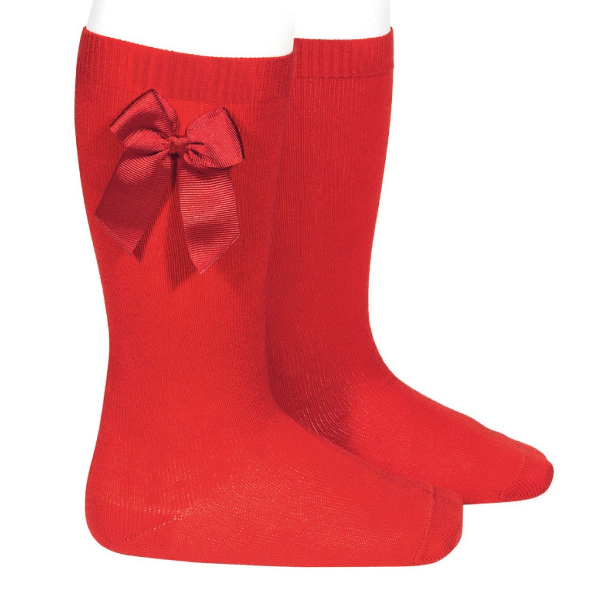 靴下 condor 子供 6ヶ月～2歳 グログランリボン付き ニーソックス （ コンドル 子ども用靴下 ベビー ソックス くつ下 くつした Knee socks with side grosgrain bow ニーハイソックス ハイソックス 丈夫 ベビー用 出産祝い ギフト ） 【ロホ 2】