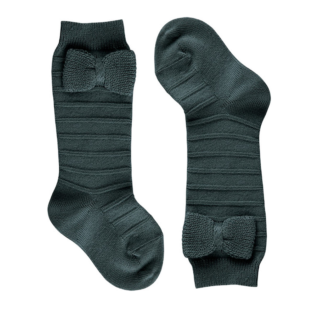 靴下 condor 子供 14.5～19.5cm ニットリボン付き ニーソックス （ コンドル 子ども用靴下 子供用靴下 キッズ ソックス くつ下 くつした Knee socks with knit bow 14.5 15 15.5 16 16.5 17 17.5 18 cm ） 【ピノ 4】