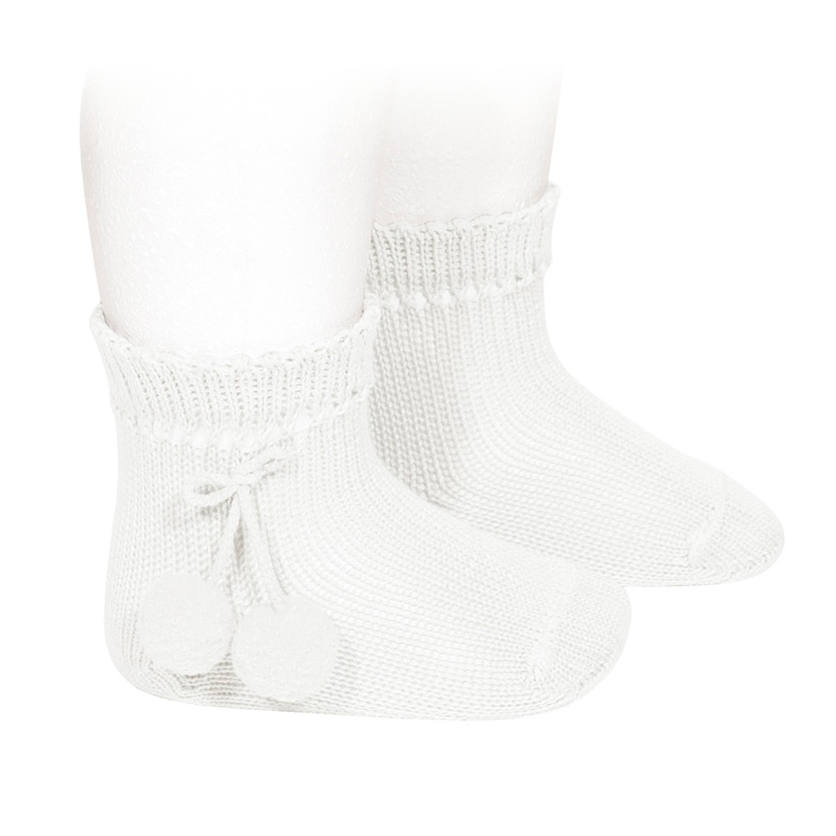 condor コンドル ポンポン付き パール オープンワーク ショートソックス 4歳～5歳（ 靴下 コンドル 子ども用靴下 キッズ ソックス くつ下 くつした Pelre openwork short sokcs with pompoms 丈夫 キッズ用 綿 コットン ）