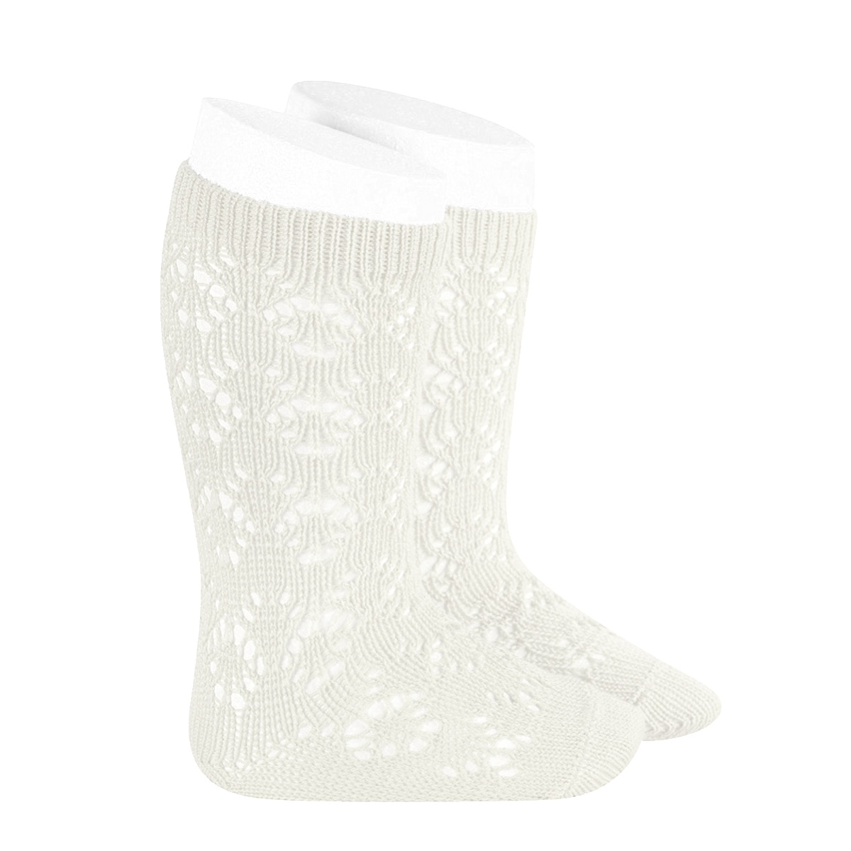 靴下 condor 子供 6ヶ月～3歳 パール ジオメトリック オープンワーク ニーソックス （ コンドル 子ども用靴下 ベビー キッズ ソックス くつ下 くつした Perle geometric openwork knee socks ニーハイソックス ハイソックス ） 【ナタ 1】