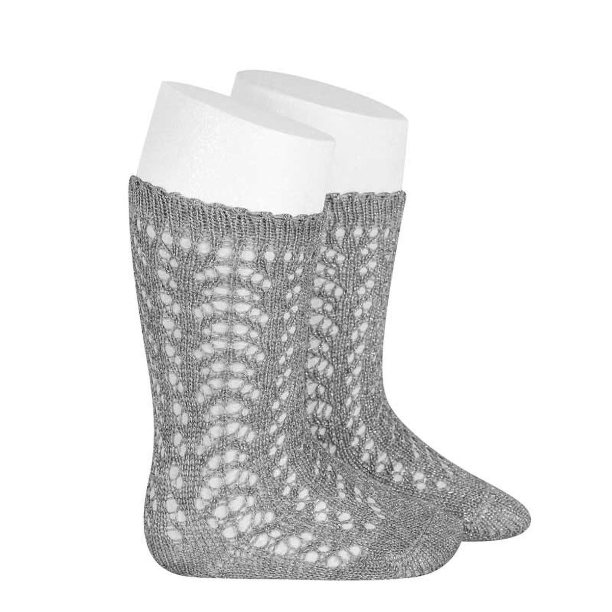 靴下 condor 子供用 2歳～3歳 Metallic yarn openwork knee socks （ コンドル 子ども用靴下 子供用靴下 キッズ ソックス くつ下 ニーソックス ハイソックス 丈夫 子ども用 くつした キッズソックス ）