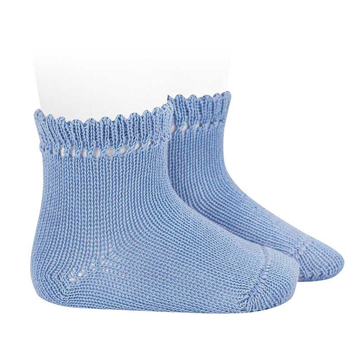 靴下 condor 子供 4歳～7歳 パール ショートソックス オープンワーク カフ仕様 （ コンドル 子ども用靴下 キッズ ソックス くつ下 くつした Perle short socks with openwork cuff 丈夫 キッズ用 綿 コットン ） 【アスラド 4】