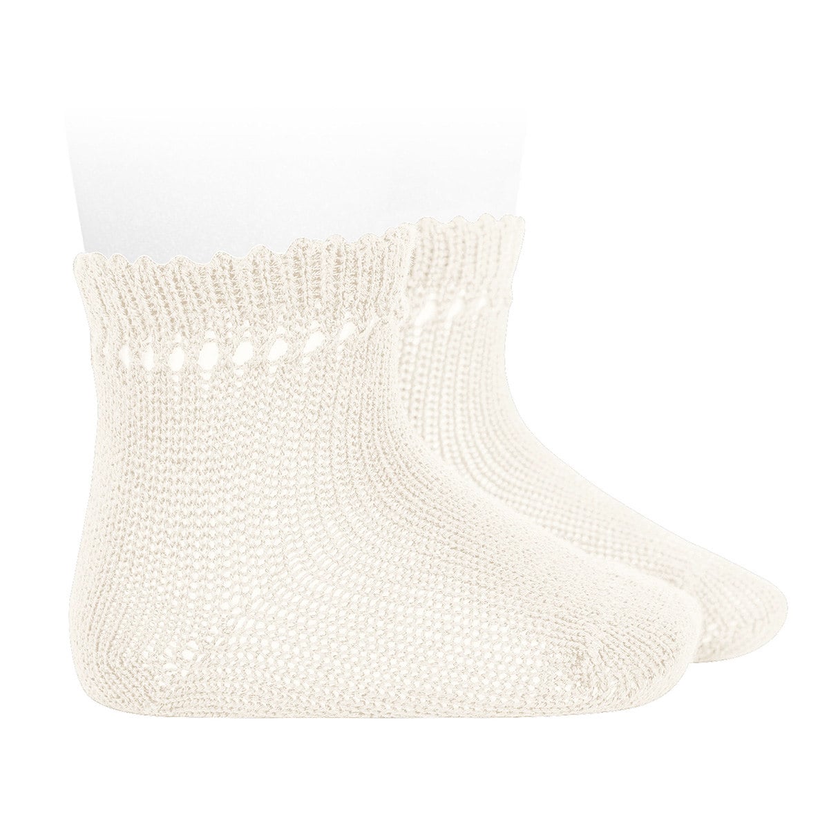 靴下 condor 子供 4歳～7歳 パール ショートソックス オープンワーク カフ仕様 （ コンドル 子ども用靴下 キッズ ソックス くつ下 くつした Perle short socks with openwork cuff 丈夫 キッズ用 綿 コットン ） 【カバ 6】