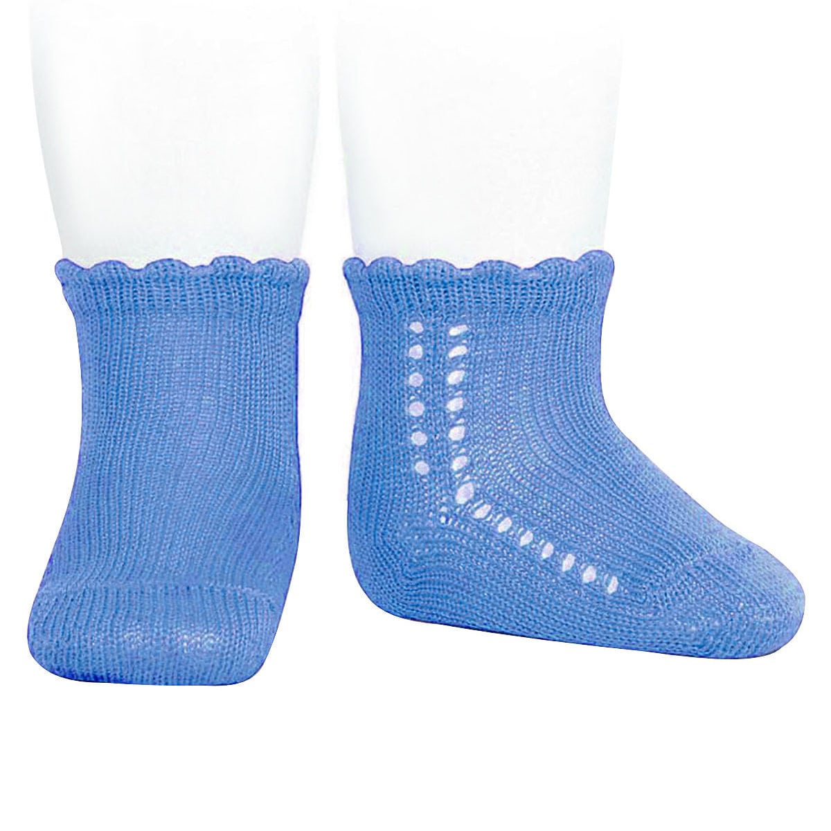 靴下 condor コンドル 13.5～19cm サイド オープンワーク パール ショートソックス （ ソックス 子ども用靴下 子供 キッズ くつ下 くつした 丈夫 キッズ用 綿 コットン スペイン製 ギフト おしゃれ ） 【アスールフランシア 4】