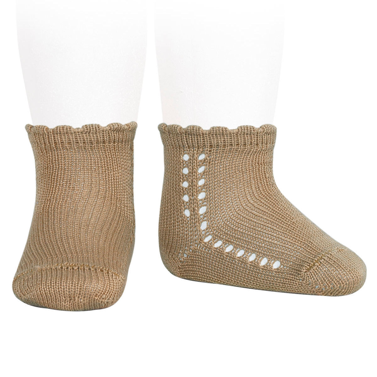 靴下 condor コンドル 13.5～19cm サイド オープンワーク パール ショートソックス （ ソックス 子ども用靴下 子供 キッズ くつ下 くつした 丈夫 キッズ用 綿 コットン スペイン製 ギフト おしゃれ ） 【クエルダ 4】