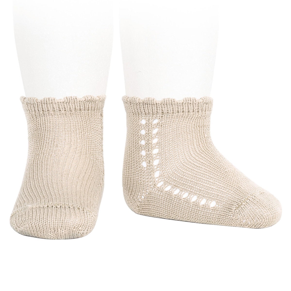 靴下 condor コンドル 13.5～19cm サイド オープンワーク パール ショートソックス （ ソックス 子ども用靴下 子供 キッズ くつ下 くつした 丈夫 キッズ用 綿 コットン スペイン製 ギフト おしゃれ ） 【リノ 6】