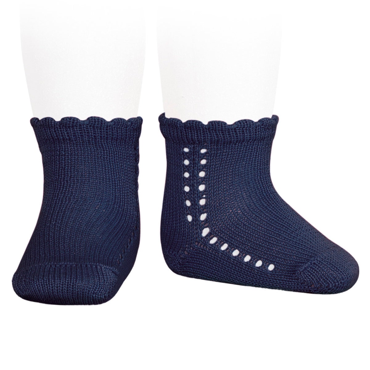 靴下 condor コンドル 13.5～19cm サイド オープンワーク パール ショートソックス （ ソックス 子ども用靴下 子供 キッズ くつ下 くつした 丈夫 キッズ用 綿 コットン スペイン製 ギフト おしゃれ ） 【マリーノ 4】