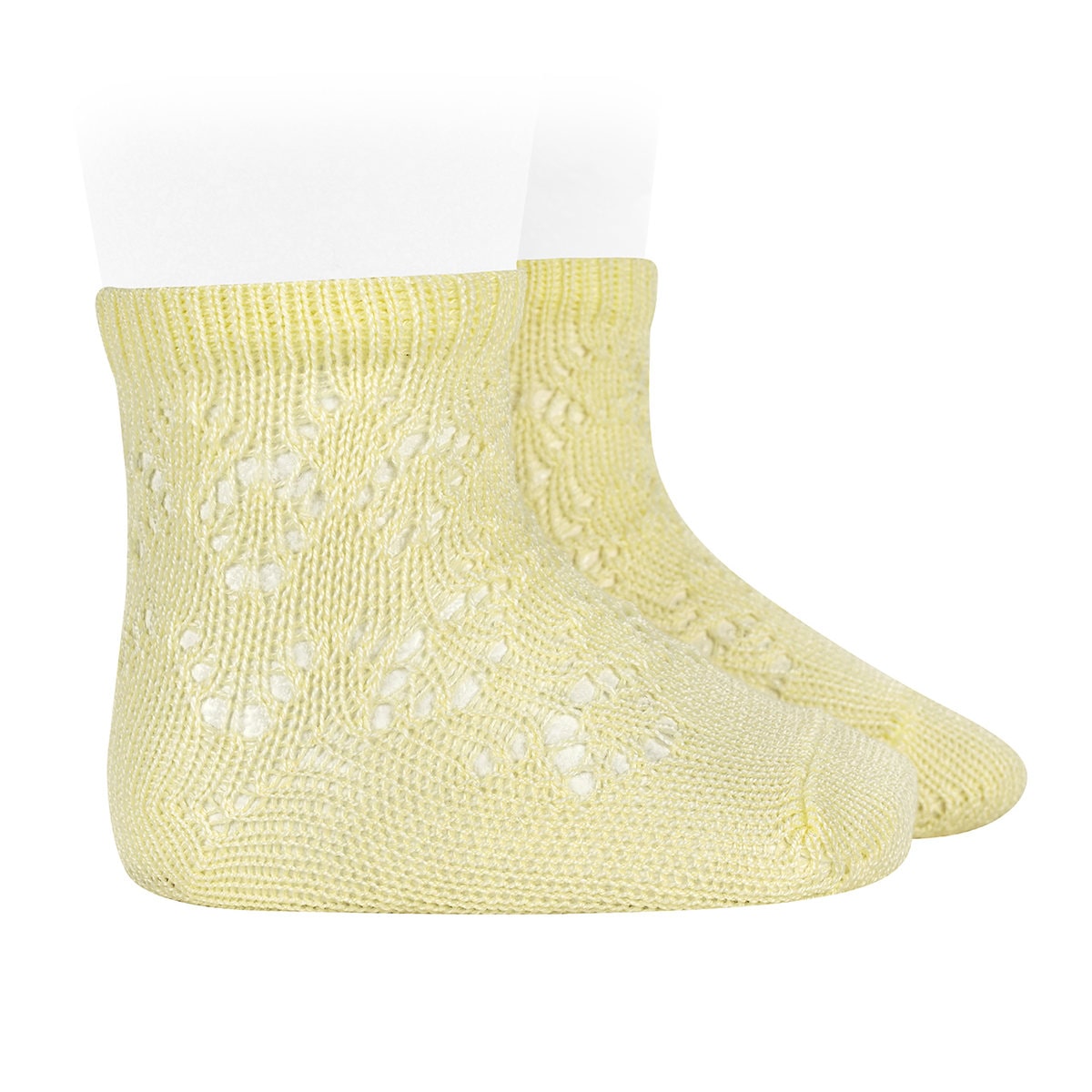 靴下 condor 子供 6ヶ月～3歳 パール ジオメトリック オープンワーク ショートソックス （ コンドル ベビー用靴下 ベビー キッズ ソックス くつ下 丈夫 くつした スペイン製 透かし編み ベビー用 キッズ用 ） 【マンテキージャ 0】