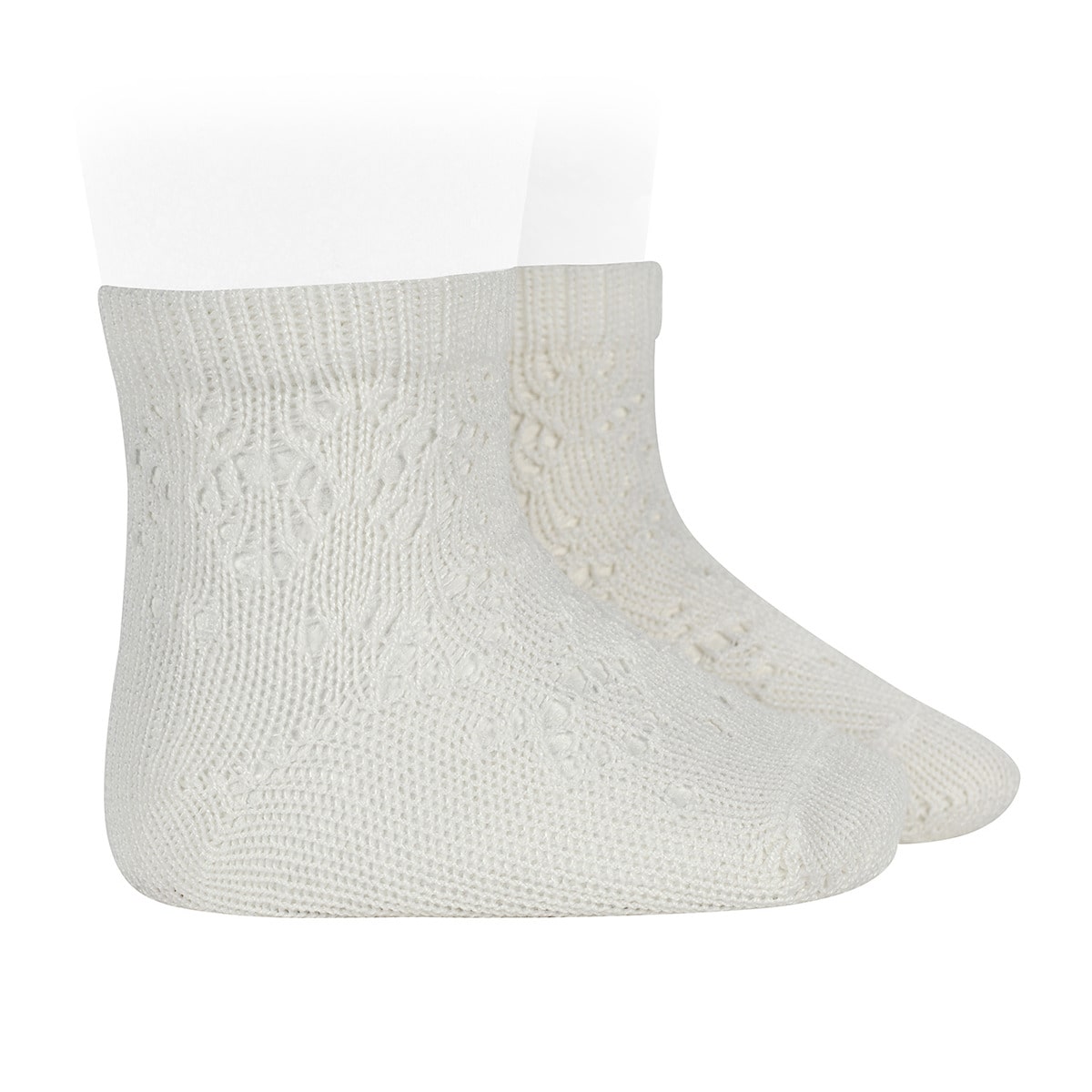 靴下 condor 子供 6ヶ月～3歳 パール ジオメトリック オープンワーク ショートソックス （ コンドル ベビー用靴下 ベビー キッズ ソックス くつ下 丈夫 くつした スペイン製 透かし編み ベビー用 キッズ用 ） 【ナタ 1】