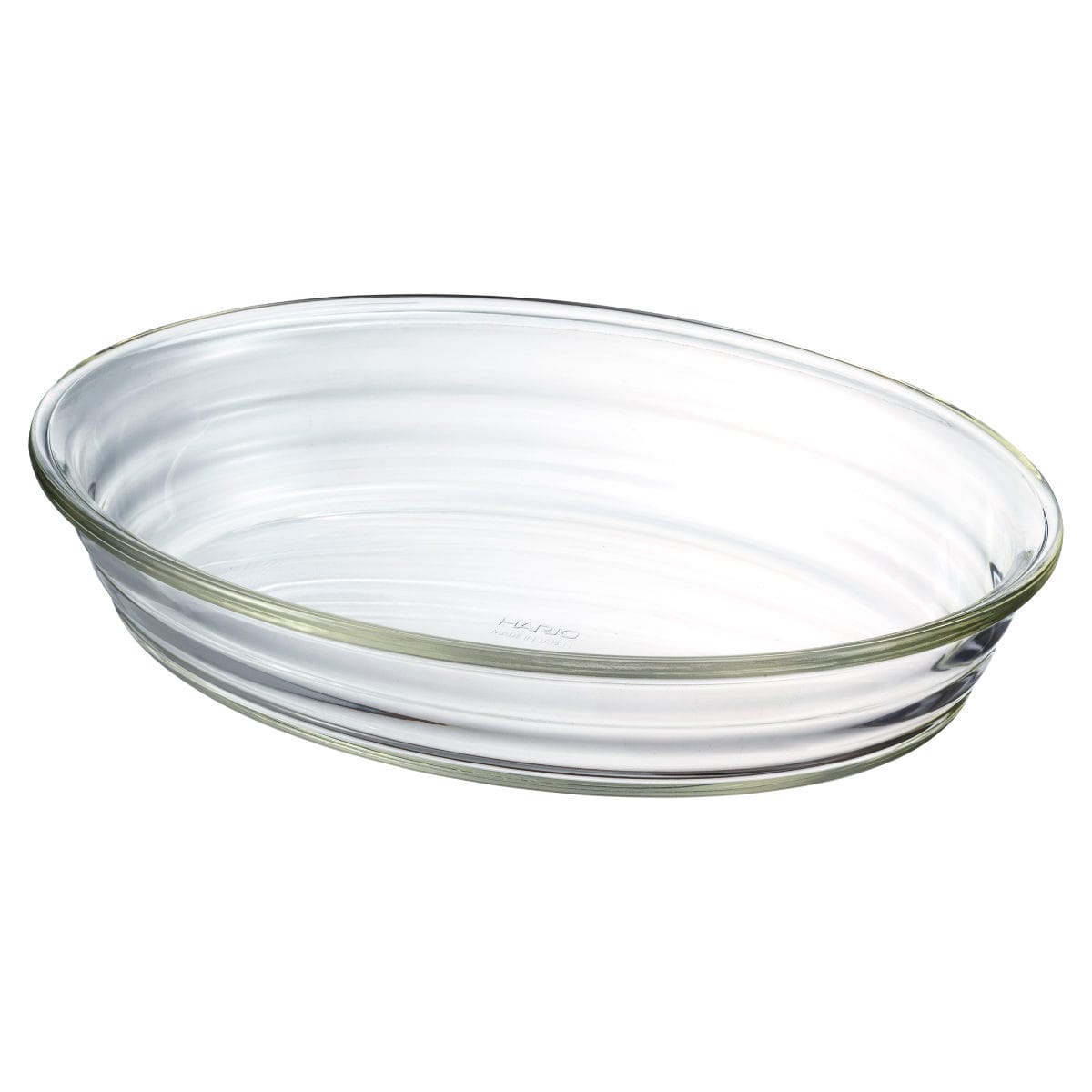 ハリオ グラタン皿 25cm オーバル 耐熱ガラス （ HARIO 食洗機対応 電子レンジ対応 オーブン対応 ガラス 耐熱皿 耐熱容器 日本製 耐熱 くっつきにくい 耳付き 楕円 大きい 積み重ね 省スペース おしゃれ ）