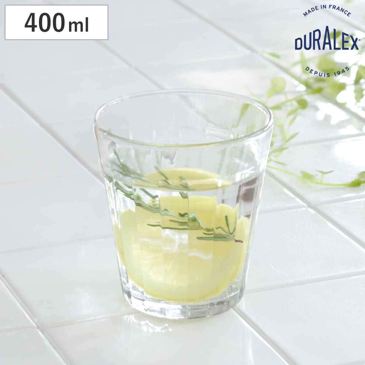DURALEX デュラレックス プリズム コップ 400ml （ PRISME 食洗機対応 電子レンジ対応 食器 グラス ガラス 強化ガラス ガラス製 耐熱 アイスコーヒー ホット スムージー ガラスコップ 丈夫 シンプル クリア 透明 洋食器 おしゃれ ）
