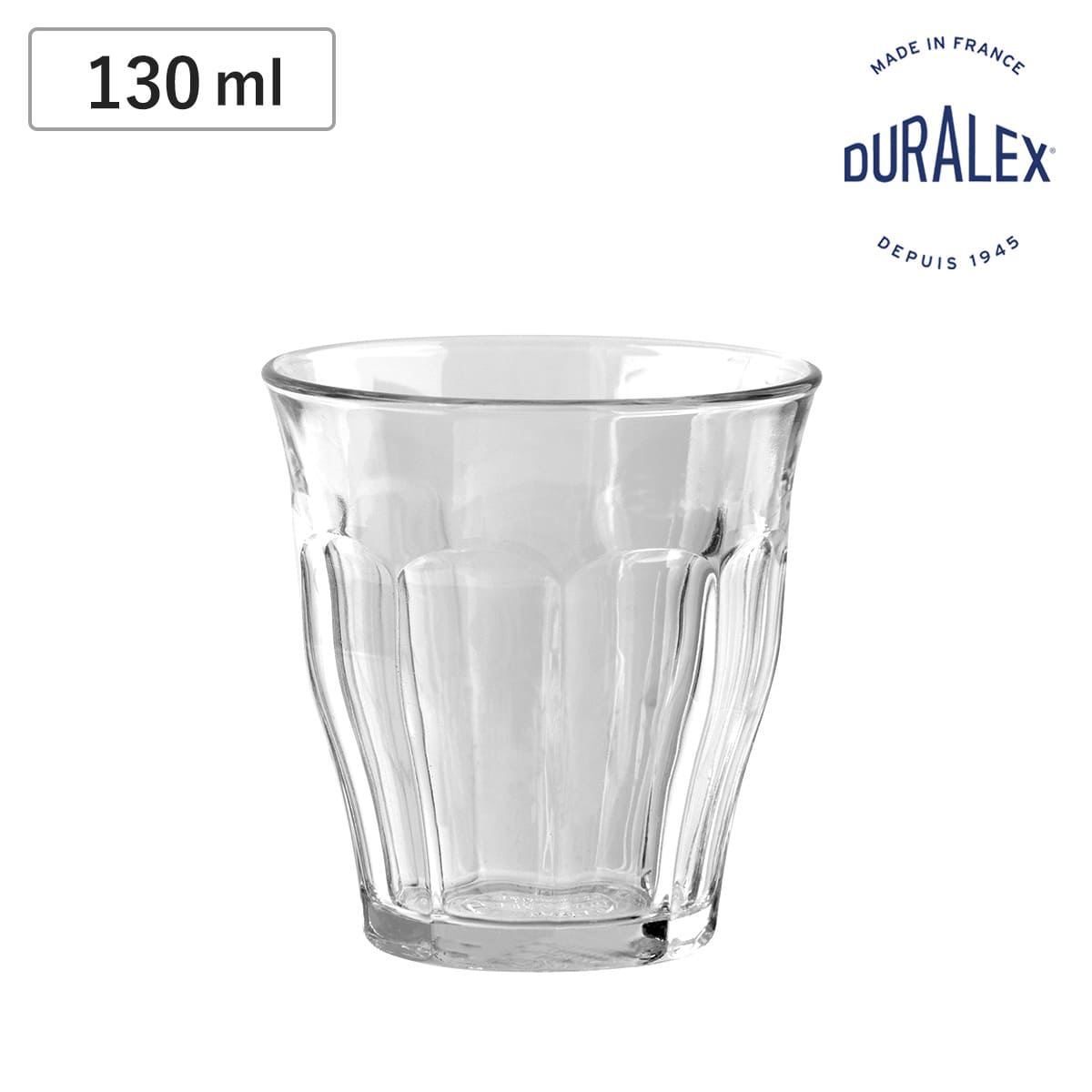DURALEX デュラレックス ピカルディ グラス 130ml （ PICARDIE コップ 食洗機対応 電子レンジ対応 食器 ガラス ガラスコップ 強化ガラス ガラス製 丈夫 シンプル クリア 透明 洋食器 おしゃれ ）
