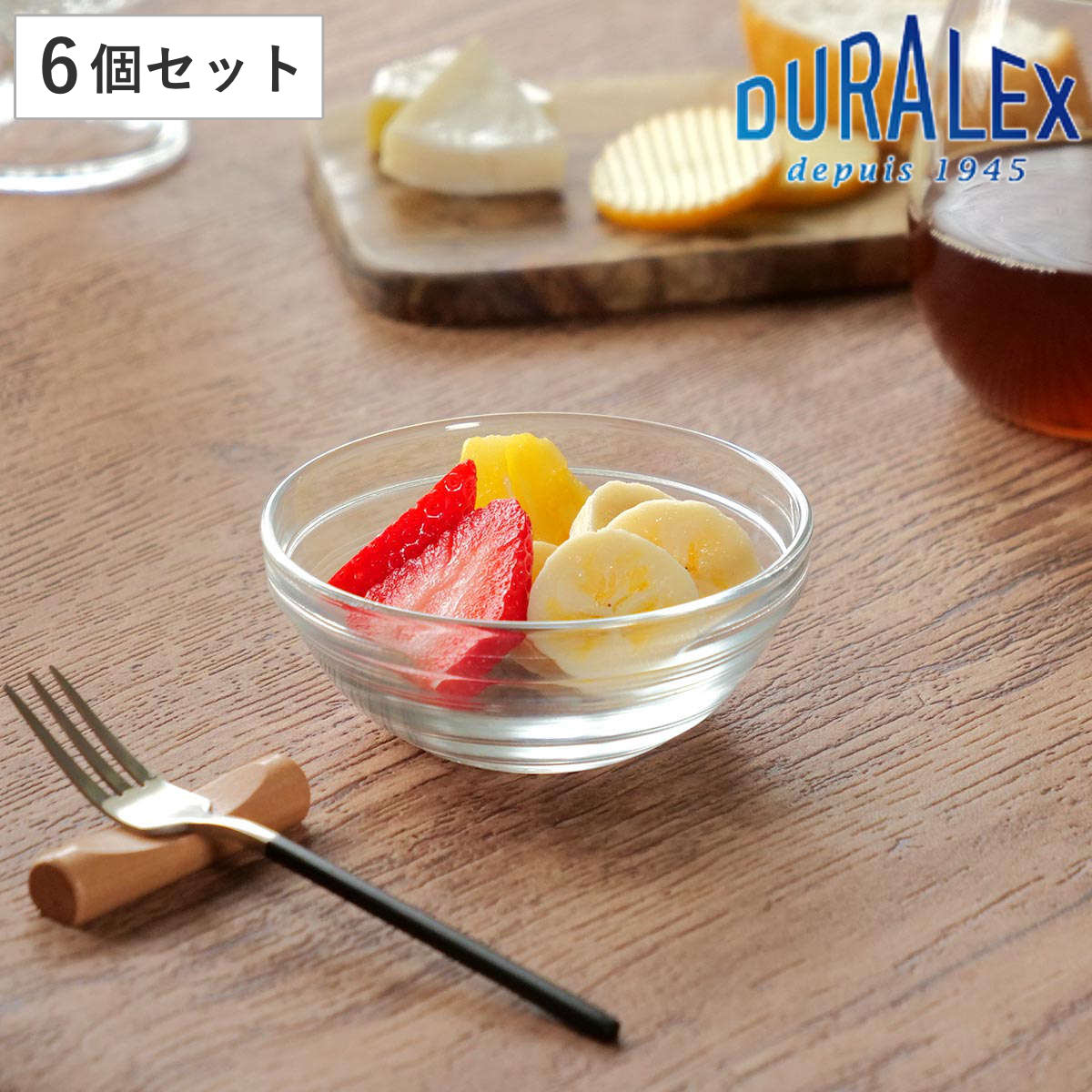 DURALEX デュラレックス リススタック ボウル 10.5cm 6個セット （ LYS STACK 食洗機対応 電子レンジ対応 強化ガラス デザートボウル 食器 ガラス デザート フルーツ スイーツ 丈夫 シンプル 洋食器 おしゃれ ガラス製 ）
