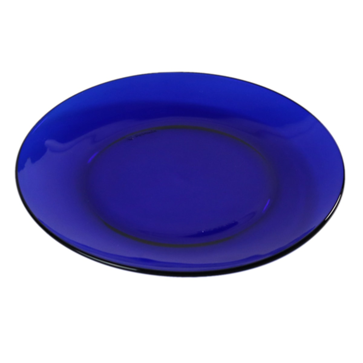デュラレックス プレート 19cm SAPHIR サファイア 強化ガラス （ 食洗機対応 電子レンジ対応 DURALEX 食器 皿 お皿 ケーキ皿 ガラス ガラス製 ガラスプレート 丈夫 シンプル ブルー 青 洋食器 おしゃれ ）