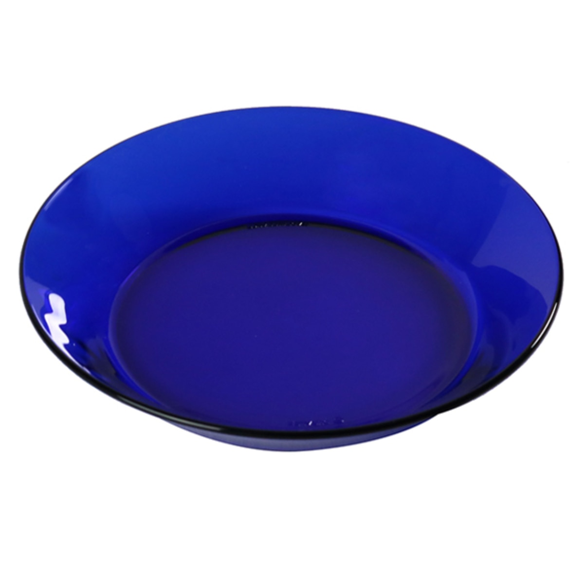 デュラレックス プレート 19.5cm SAPHIR サファイア 強化ガラス （ 食洗機対応 電子レンジ対応 DURALEX 食器 皿 お皿 深皿 カレー皿 ガラス ガラス製 ガラスプレート 丈夫 シンプル ブルー 青 洋食器 おしゃれ ）