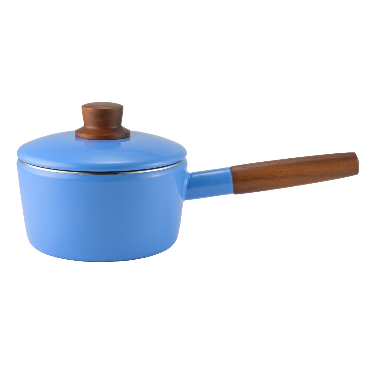 ソースパン 16cm IH対応 ナチュール 片手鍋 富士ホーロー （ Honey Ware ハニーウェア ガス火対応 ホーロー鍋 蓋付き 16センチ ミルクパン ほうろう鍋 琺瑯鍋 小鍋 ミニ ホーロー 鍋 小さい 小ぶり ふた付き ） 【ゼニスブルー】