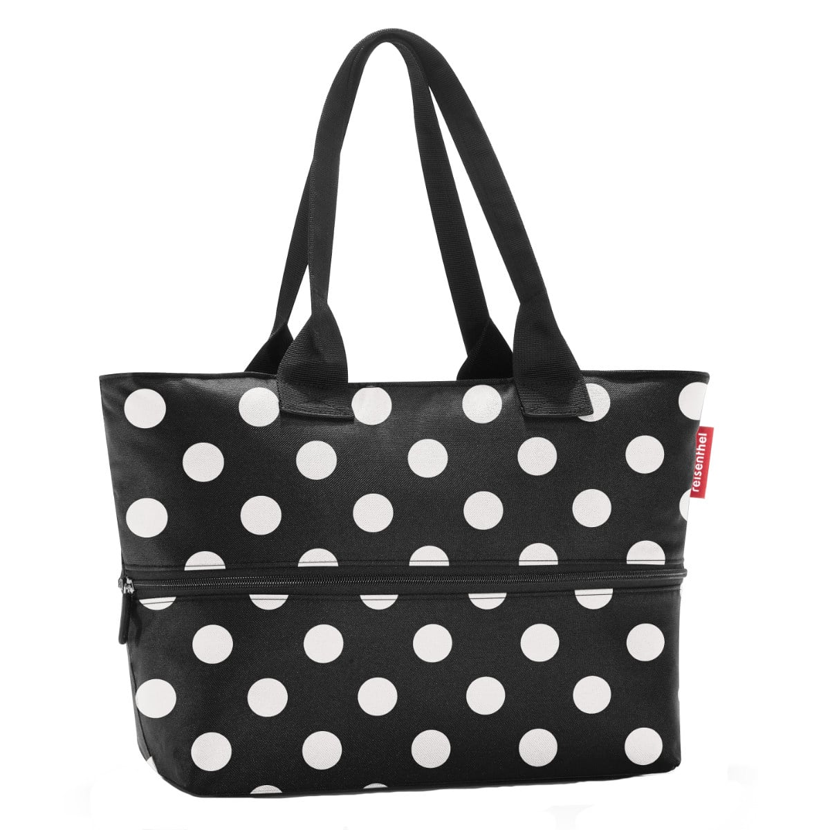 ショッピングバッグ ライゼンタール SHOPPER E1 （ reisenthel トートバッグ マイバッグ かばん レディース ファスナー付き マチ広 カバン 鞄 バッグ 買い物バッグ マチ付き ショルダーバッグ おしゃれ お出かけ ） 【DOTSWHITE】