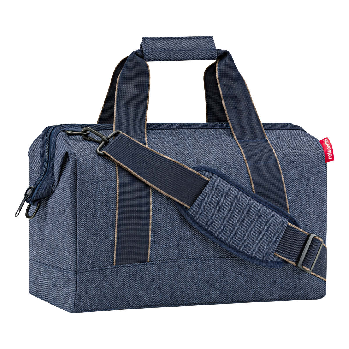 ボストンバッグ reisenthel ライゼンタール ALLROUNDER M ヘリンボーン （ かばん レディース トラベルバッグ 旅行 ネイル ネイルバッグ コスメ 美容 学生 介護 旅行バッグ ジム 2泊 3泊 メンズ ジムバッグ おしゃれ ） 【HERRINGBONEDARKBLUE】