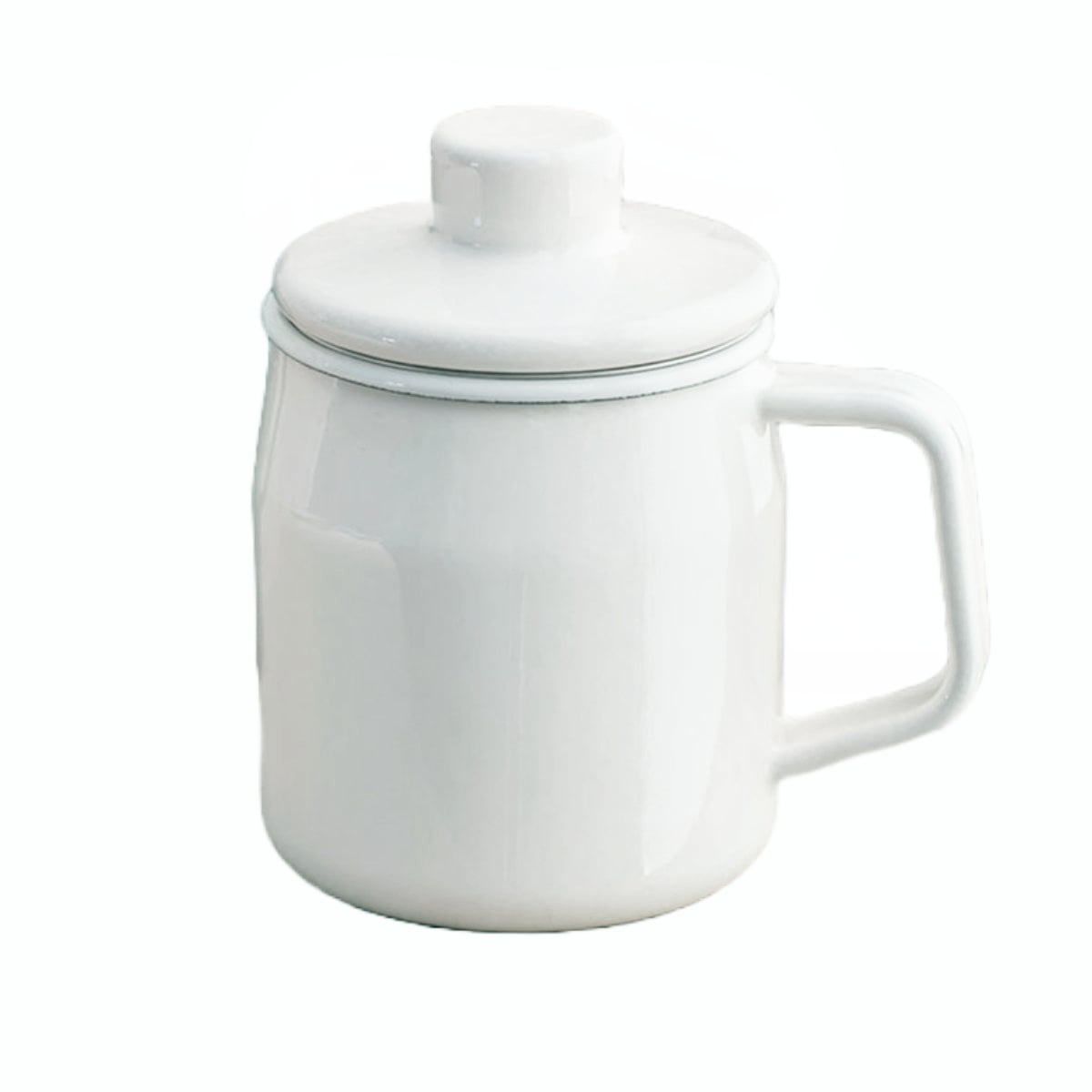 オイルポット 350ml Filto ミニ 富士ホーロー Honey Ware ハニーウェア （ 油ポット 油こし器 オイルストッカー フィルト 0.35L コンパクト こし網付き ホーロー 琺瑯 油 保存 容器 ろ過 おしゃれ ） 【ホワイト】