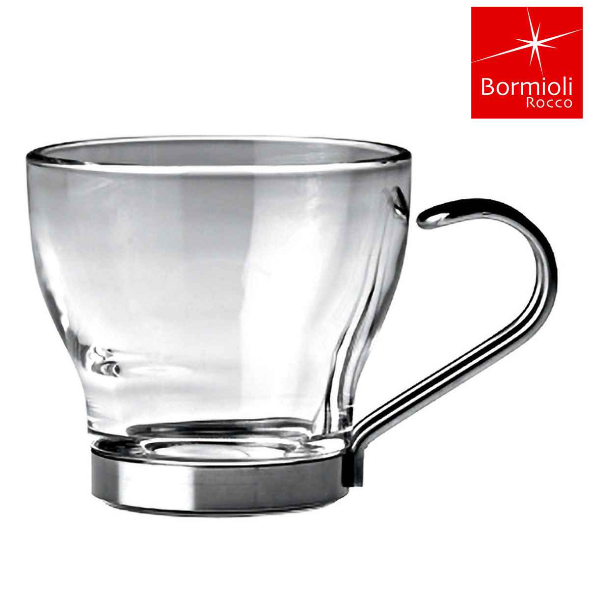 ボルミオリ・ロッコ コーヒーカップ エスプレッソ 100ml OSLO オスロ 強化ガラス （ エスプレッソカップ マグカップ カップ コップ ホット アイス 丈夫 小さめ 取っ手 取り外し おしゃれ ）