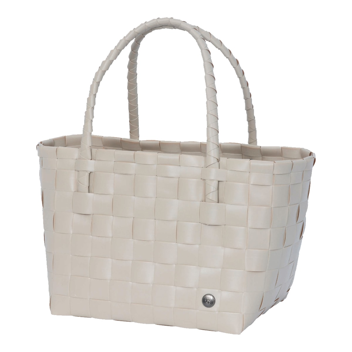 トートバッグ Handed By Paris （ ハンデッドバイ カゴバッグ ハンドバッグ レディース バスケット ハンドメイド カゴ かご 編み込み マチあり 長方形 小物入れ 小物収納 リサイクル素材 おしゃれ ） 【palegrey】