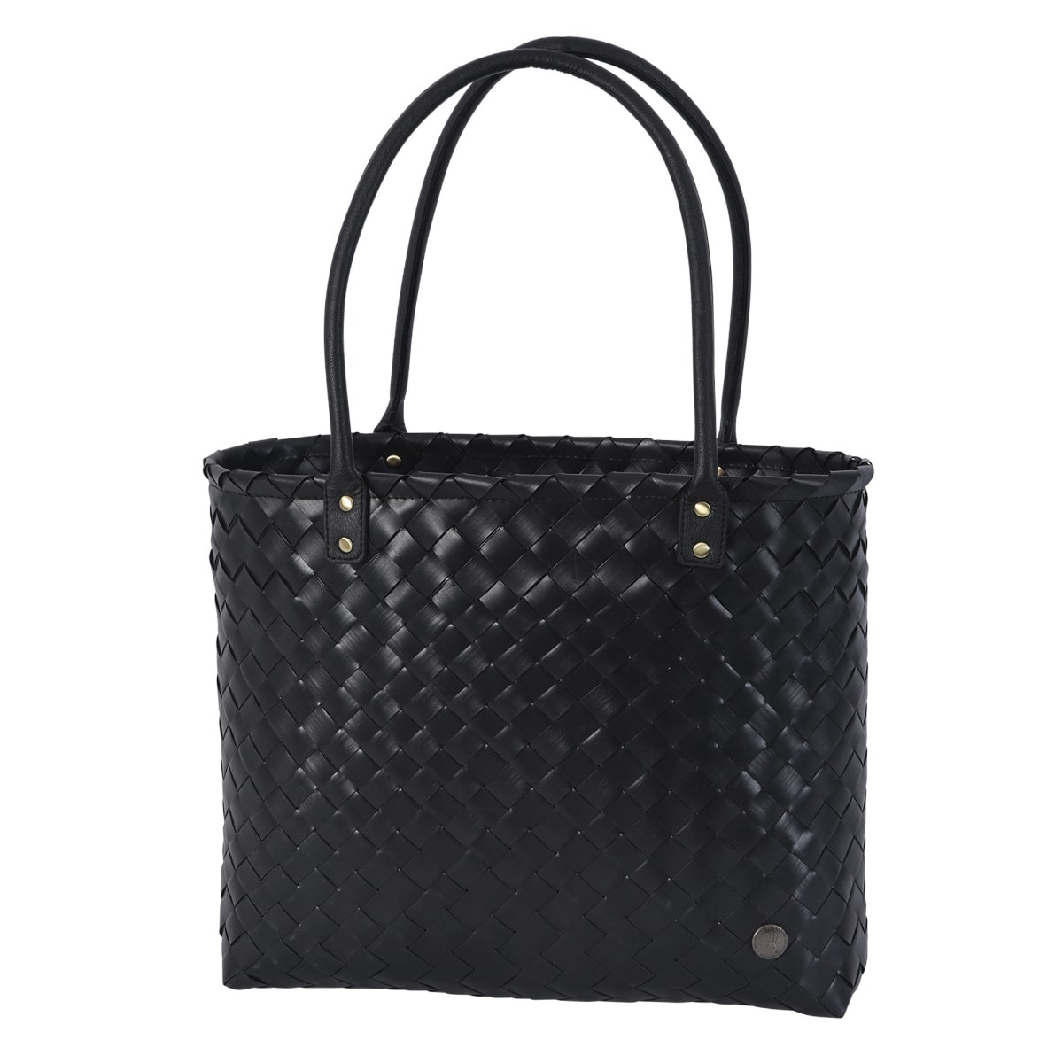 バッグ Handed By GRACE 手編み フェアトレード （ カゴバッグ ハンドバッグ かばん 鞄 バスケット ハンドメイド リサイクル素材 ハンデッドバイ カゴ かご 編み込み マチあり 長方形 小物入れ 小物収納 エコ ショッピングバッグ ） 【BLACK】