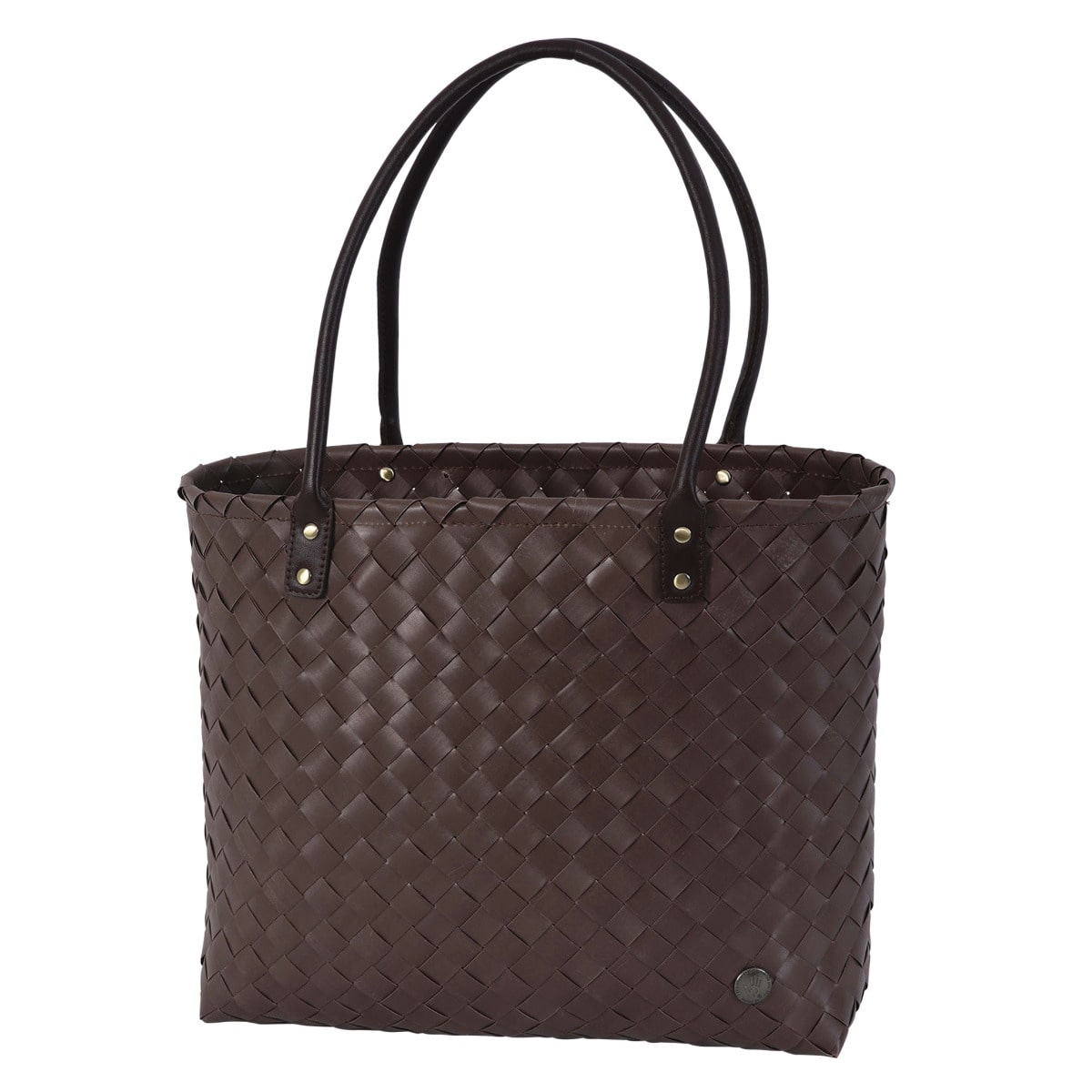 バッグ Handed By GRACE 手編み フェアトレード （ カゴバッグ ハンドバッグ かばん 鞄 バスケット ハンドメイド リサイクル素材 ハンデッドバイ カゴ かご 編み込み マチあり 長方形 小物入れ 小物収納 エコ ショッピングバッグ ） 【espressobrown】