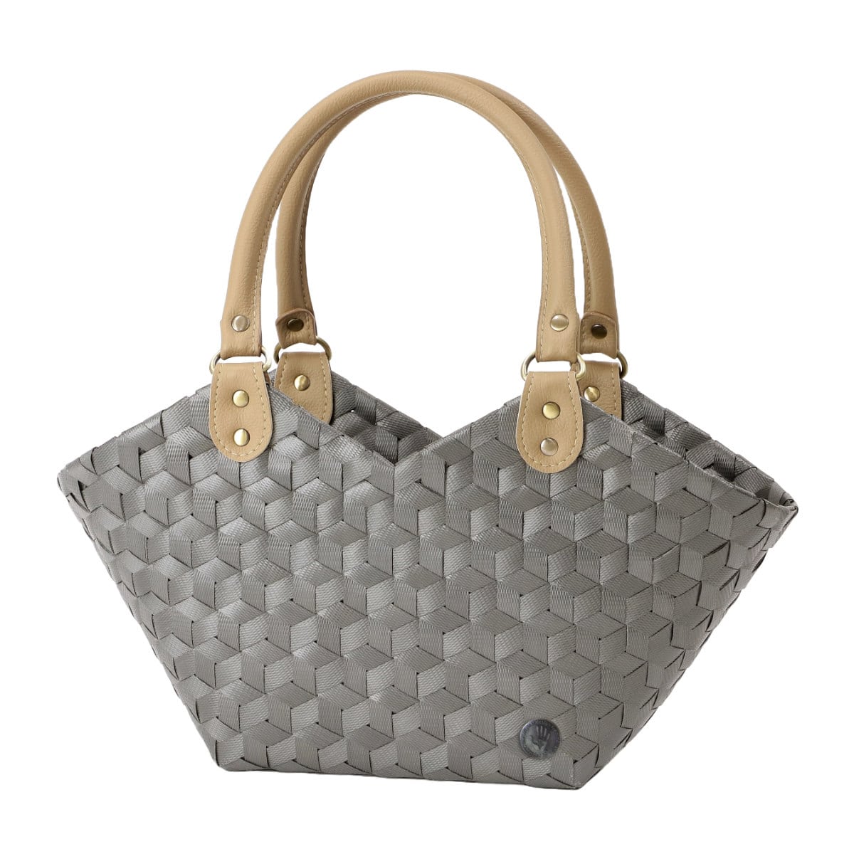 ハンドバッグ Handed By SWEETHEART SMALL 日本特別仕様 レディース （ バッグ カゴバッグ かばん バスケット ハンドメイド リサイクル素材 ハンデッドバイ 鞄 カゴ かご 編み込み マチあり エコ 日本限定 おしゃれ 軽量 ） 【DARKGREY】