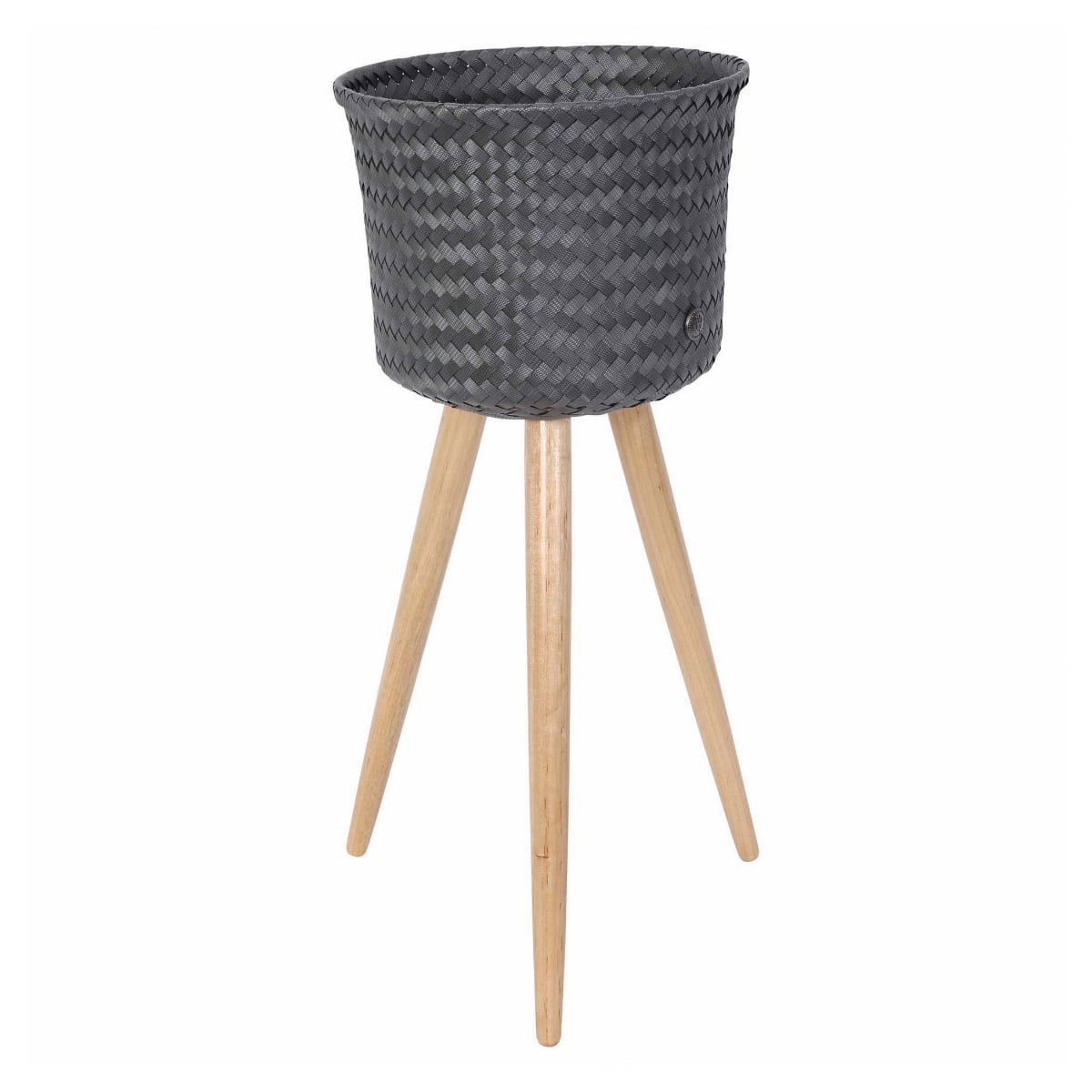 プランター カバー HandedBy UP HIGH （ プランターカバー 鉢カバー かご バスケット 植木鉢カバー 植木鉢入れ 脚付き ハンデッドバイ ハンドメイド ポットカバー 花台 植物 花 観葉花台 小物入れ インテリア エコ ） 【DARKGREY】