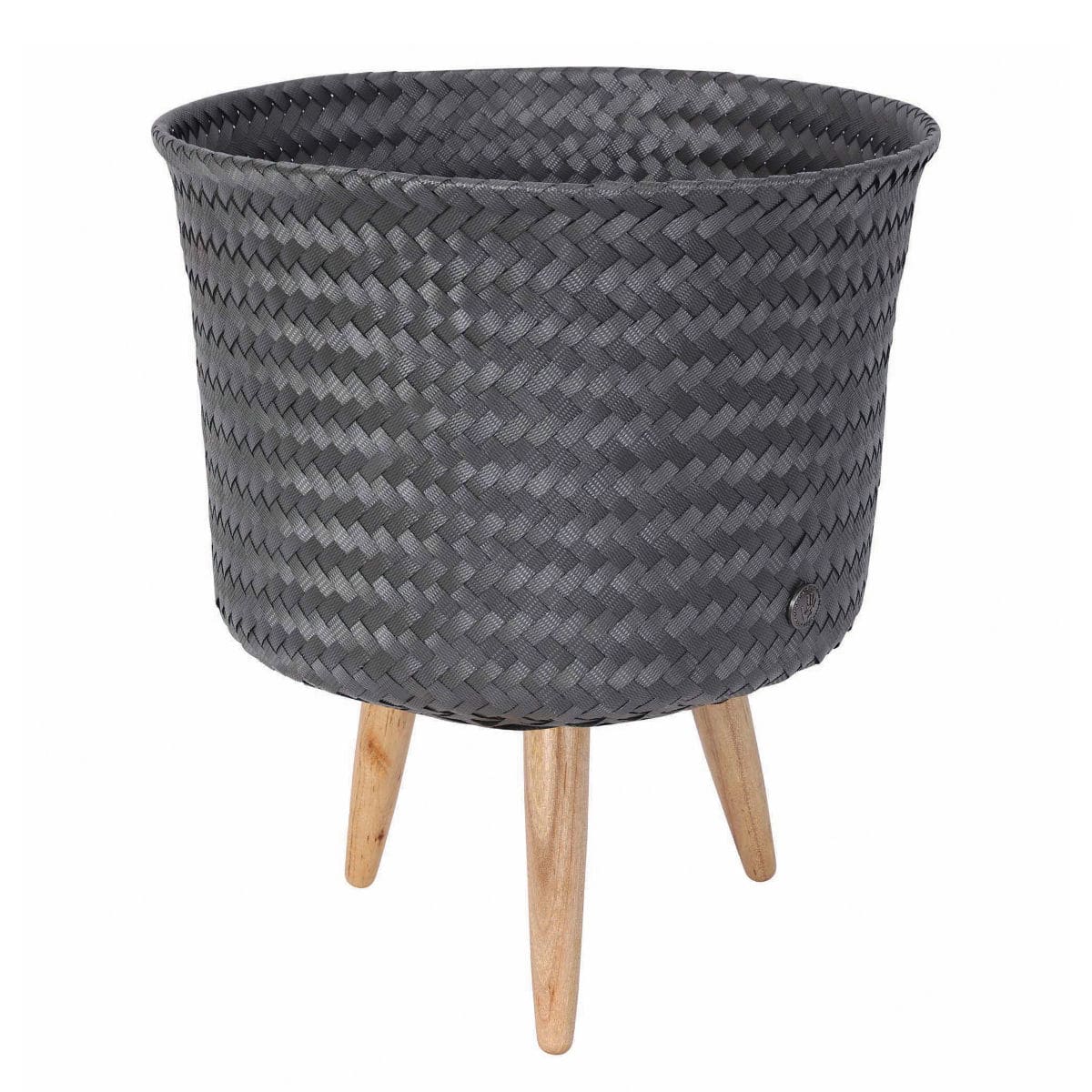 プランター カバー HandedBy UP MID （ プランターカバー 鉢カバー かご バスケット 植木鉢カバー 植木鉢入れ 脚付き ハンデッドバイ ハンドメイド ポットカバー 花台 植物 花 観葉花台 小物入れ インテリア エコ ） 【DARKGREY】