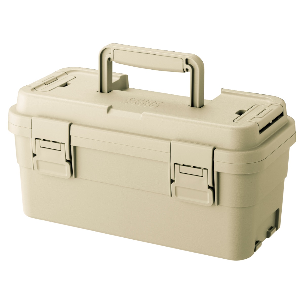 収納ボックス TC スタックカーゴ S-6 幅36.5×奥行18.3×高さ18cm 収納ケース （ コンテナボックス 収納 蓋付き ケース ボックス 頑丈 丈夫 ハンドル付き アウトドア キャンプ DIY 工具箱 屋外 ツールボックス スタッキング ） 【ベージュ】