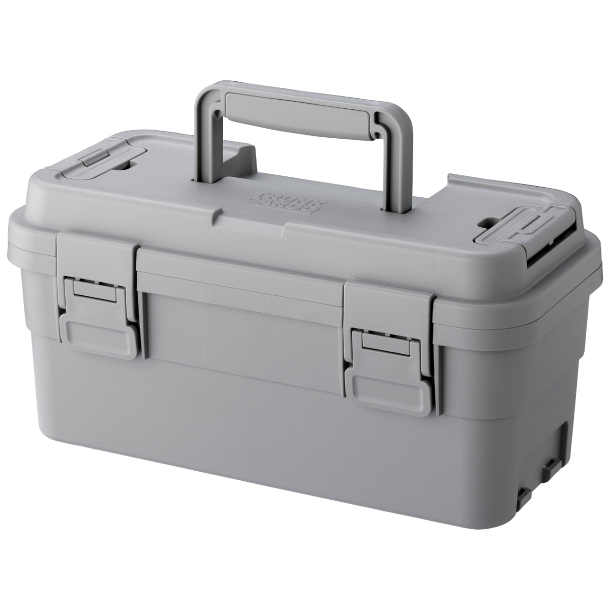 収納ボックス TC スタックカーゴ S-6 幅36.5×奥行18.3×高さ18cm 収納ケース （ コンテナボックス 収納 蓋付き ケース ボックス 頑丈 丈夫 ハンドル付き アウトドア キャンプ DIY 工具箱 屋外 ツールボックス スタッキング ） 【グレー】