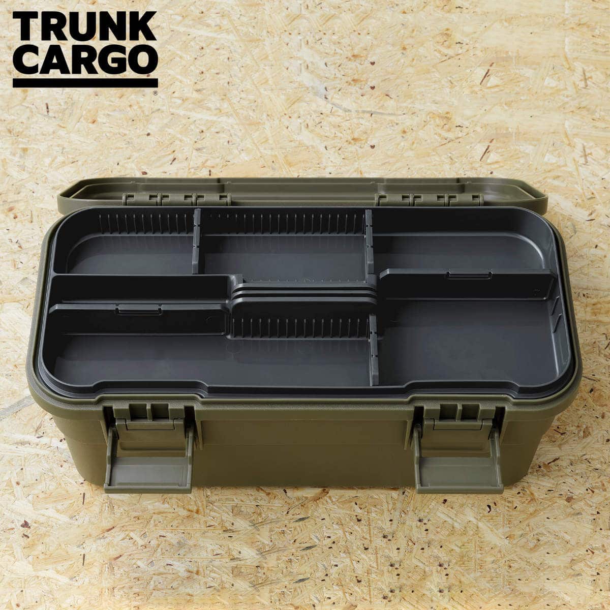 トレー トランクカーゴ スタックカーゴ S-4 S-6 専用 トレーS （ トレイ パーツ オプション 部品 仕切り付き 仕分け 対応 コンテナボックス 収納 アウトドア キャンプ DIY 工具箱 屋外 ツールボックス ）