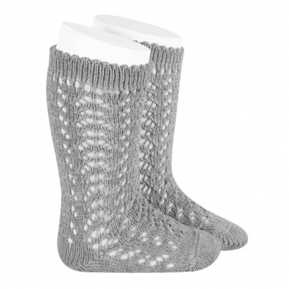 靴下 condor 子供 6ヶ月～3歳 パール オープンワーク ニーソックス カラー1 （ コンドル 子ども用靴下 ベビー キッズ ソックス くつ下 くつした Perle openwork knee socks ニーハイソックス ハイソックス 丈夫 綿 コットン ） 【アルミノ 2】