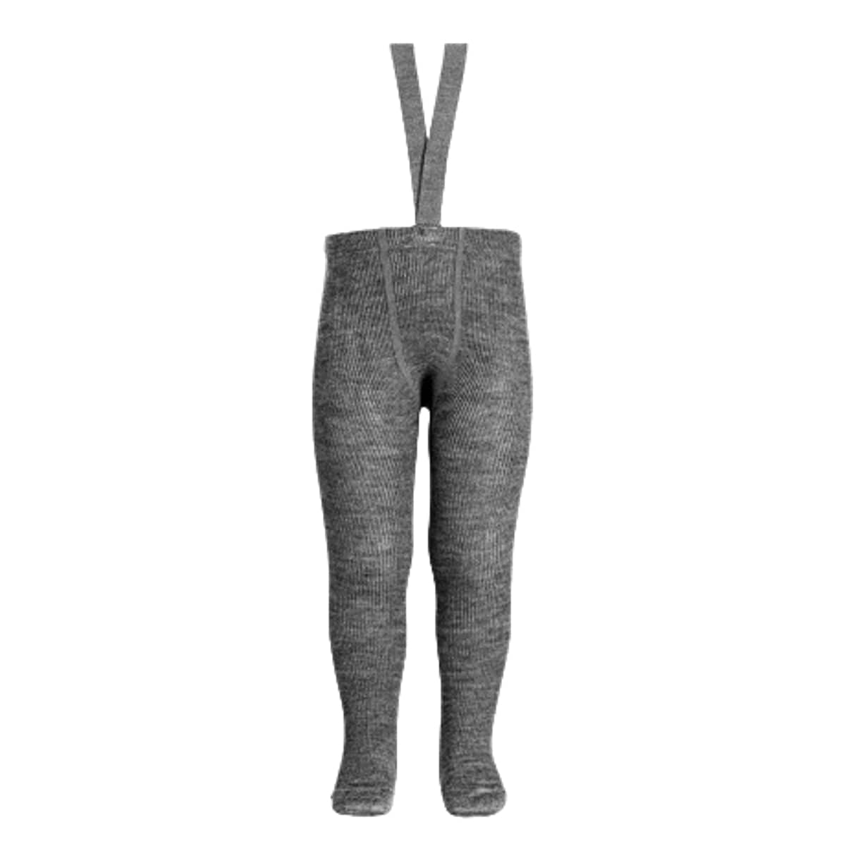 タイツ condor 子供 6ヶ月～2歳 メリノ ウールブレンドタイツ サスペンダー付き （ コンドル ベビータイツ キッズタイツ 子供用タイツ 子供用 出産祝い Merino wool-blend tights with elastic suspenders ベビー ） 【グリスクラーロ 0】