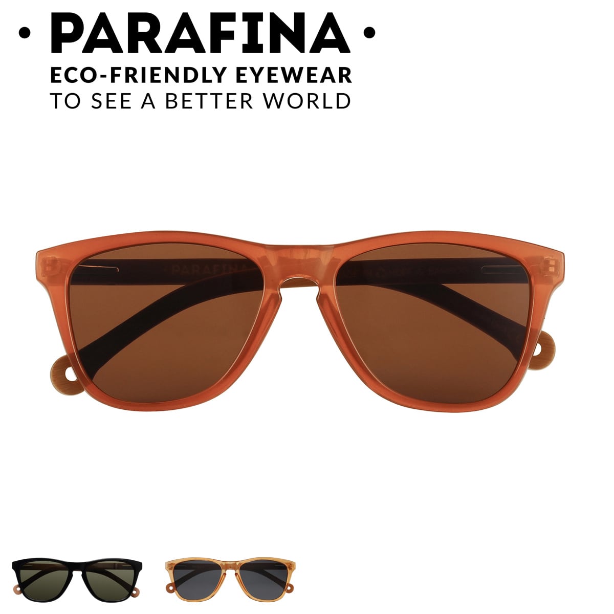 サングラス PARAFINA OLA レディース メンズ おしゃれ （ パラフィナ カラーレンズ メガネ 軽量 フレーム 眼鏡 めがね ファッショングラス UVカット 男女兼用 紫外線カット 度なし 偏光レンズ 伊達メガネ 竹 ポリカーボネート ） 【BLACK】